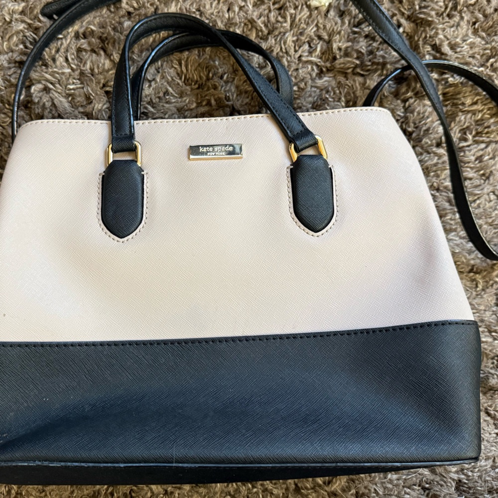 Kate Spade Two-Tone Black and Cream Shoulder Bag